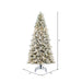 9'Hx51"W Flocked Jackson Pine Artificial Christmas Tree, LED Pre-Lit -White - G225581LED