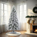 10'Hx56"W Flocked Jackson Pine Artificial Christmas Tree, Unlit -White - G225585