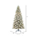 10'Hx56"W Flocked Jackson Pine Artificial Christmas Tree, LED Pre-Lit -White - G225586LED