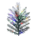 12'Hx64"W Flocked Jackson Pine Artificial Christmas Tree, Micro LED Pre-Lit (Multi-Mode) -White - G225593LEDCC