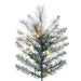 10'Hx56"W Flocked Jackson Pine Artificial Christmas Tree, Micro LED Pre-Lit (Multi-Mode) -White - G225588LEDCC