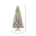 12'Hx64"W Flocked Jackson Pine Artificial Christmas Tree, LED Pre-Lit -White - G225591LED
