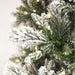 9'Hx51"W Flocked Jackson Pine Artificial Christmas Tree, LED Pre-Lit -White - G225581LED