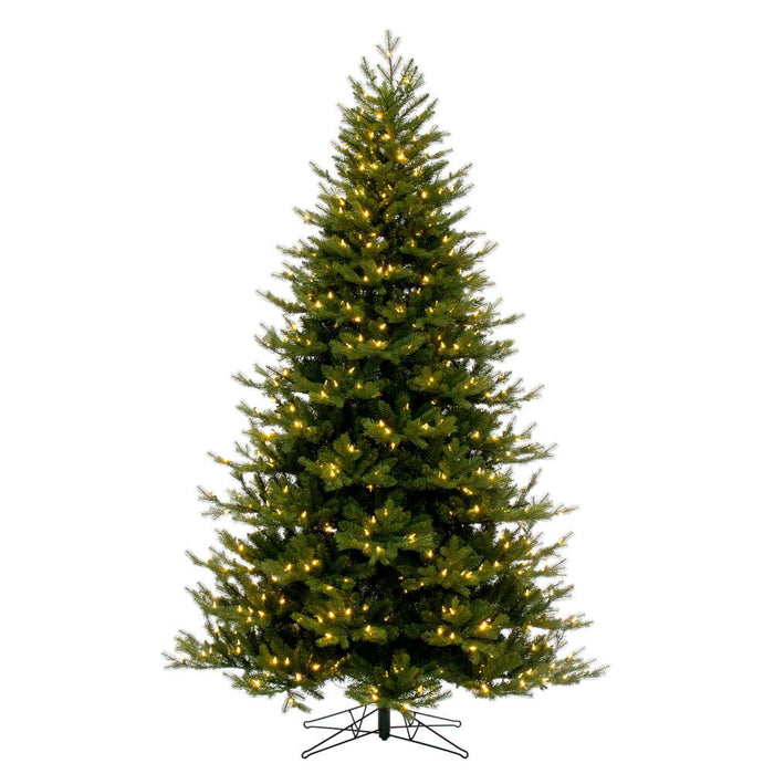 7'6"Hx58"W PE Washington Fraser Artificial Christmas Tree, LED Pre-Lit -Green - G230876LED