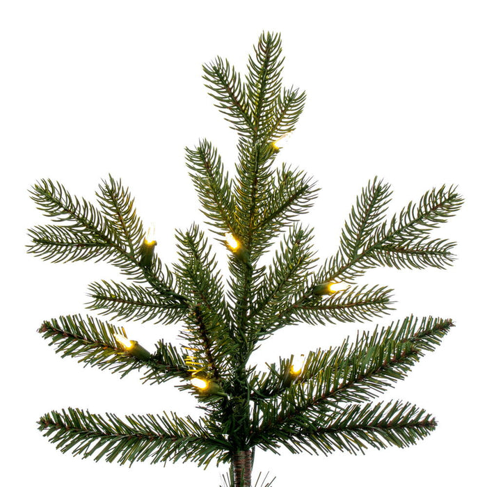 7'6"Hx58"W PE Washington Fraser Artificial Christmas Tree, LED Pre-Lit -Green - G230876LED