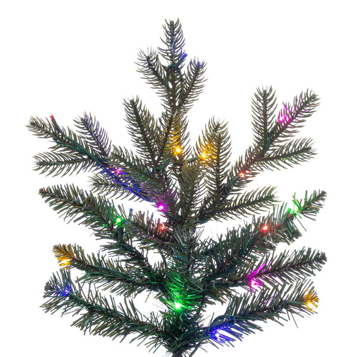 7'6"Hx58"W PE Washington Fraser Artificial Christmas Tree, Micro LED Pre-Lit (Multi-Mode) -Green - G230878LEDCC