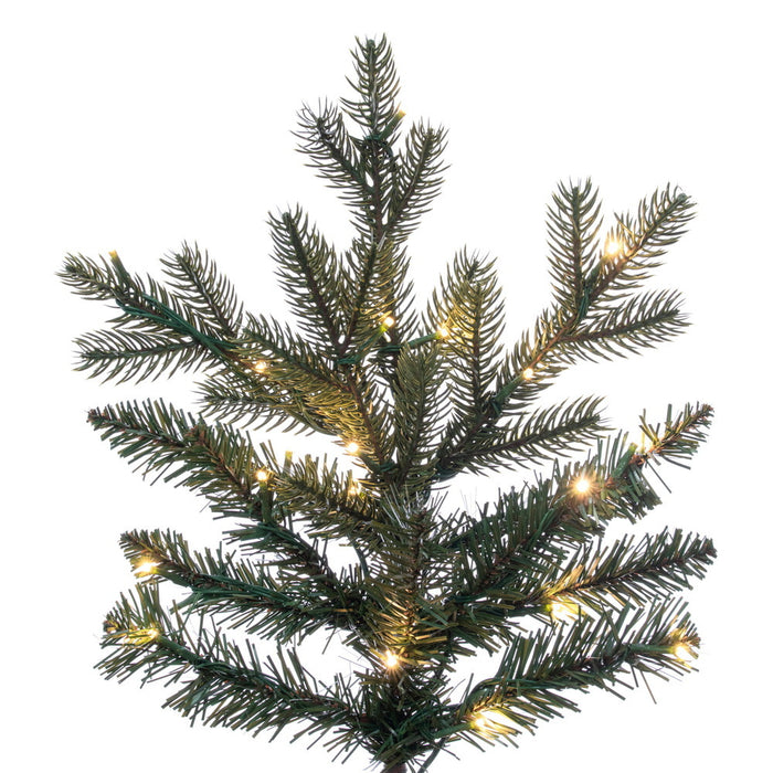 7'6"Hx58"W PE Washington Fraser Artificial Christmas Tree, Micro LED Pre-Lit (Multi-Mode) -Green - G230878LEDCC