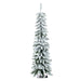 4'6"Hx17"W Snowy Flocked Alpine Artificial Christmas Tree, Unlit -Green - G232545