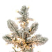 4'6"Hx17"W Snowy Flocked Alpine Artificial Christmas Tree, Micro LED Pre-Lit -Green - G232546LED