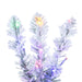 4'6"Hx17"W Snowy Flocked Alpine Artificial Christmas Tree, Micro LED Pre-Lit (Multi-Mode) -Green - G232548LEDCC