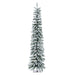 6'Hx19"W Snowy Flocked Alpine Artificial Christmas Tree, Unlit -Green - G232560