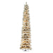 6'Hx19"W Snowy Flocked Alpine Artificial Christmas Tree, Micro LED Pre-Lit -Green - G232561LED