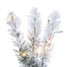 6'Hx19"W Snowy Flocked Alpine Artificial Christmas Tree, Micro LED Pre-Lit (Multi-Mode) -Green - G232563LEDCC