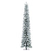 7'6"Hx22"W Snowy Flocked Alpine Artificial Christmas Tree, Unlit -Green - G232575
