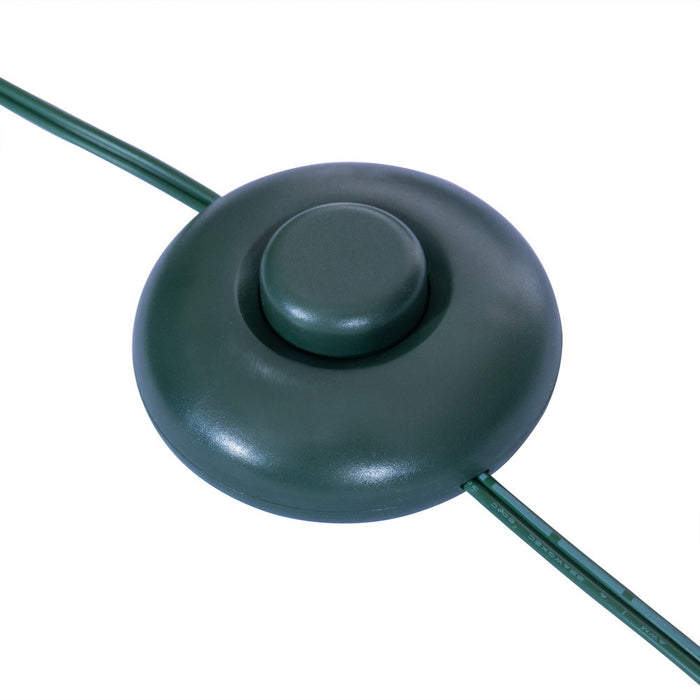 7'6"Hx22"W Snowy Flocked Alpine Artificial Christmas Tree, Micro LED Pre-Lit (Multi-Mode) -Green - G232578LEDCC