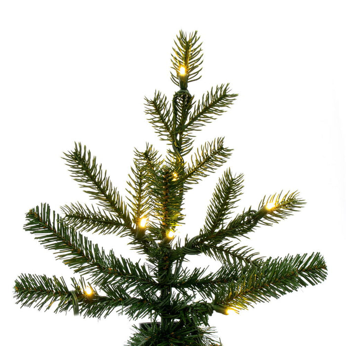 9'Hx73"W PE Upside-Down Balsam Pine Artificial Christmas Tree, LED Pre-Lit -Green - G235281LED