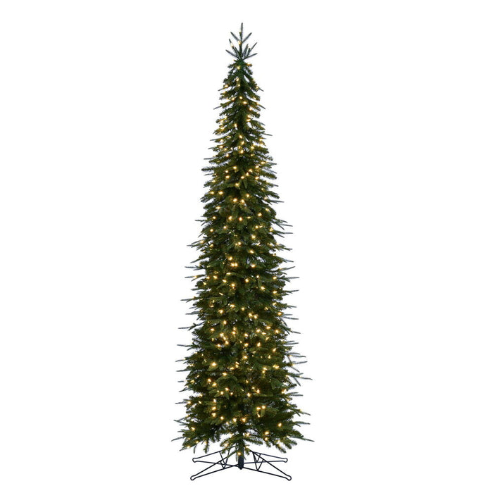 12'Hx44"W PE Tacoma Fraser Fir Artificial Christmas Tree, LED Pre-Lit -Green - G236291LED