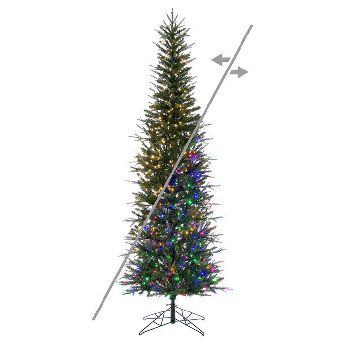 6'6"Hx27"W PE Tacoma Fraser Fir Artificial Christmas Tree, Micro LED Pre-Lit (Multi-Mode) -Green - G236268LEDCC