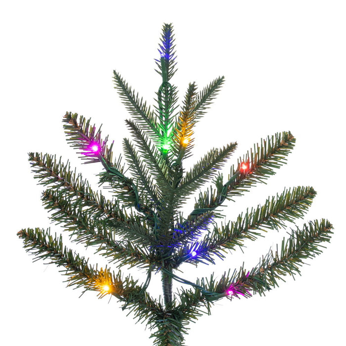 9'Hx34"W PE Tacoma Fraser Fir Artificial Christmas Tree, Micro LED Pre-Lit (Multi-Mode) -Green - G236283LEDCC
