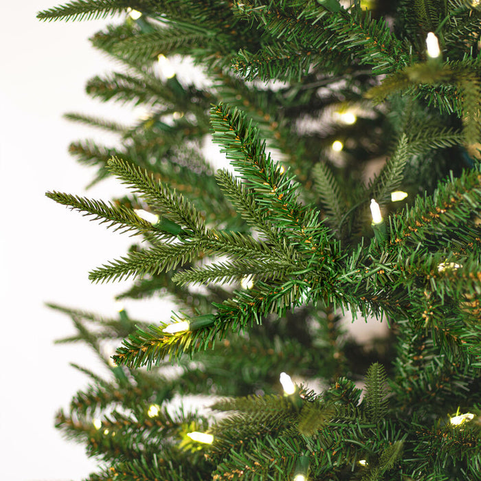 12'Hx44"W PE Tacoma Fraser Fir Artificial Christmas Tree, LED Pre-Lit -Green - G236291LED