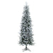 6'6"Hx27"W PE Frosted Tacoma Fraser Fir Artificial Christmas Tree, Unlit -White - G236665