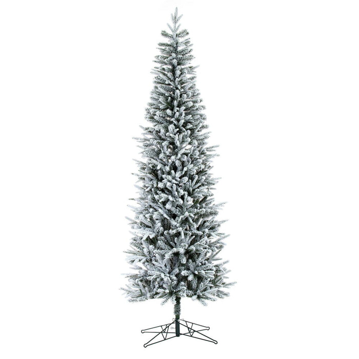 7'6"Hx30"W PE Frosted Tacoma Fraser Fir Artificial Christmas Tree, Unlit -White - G236675