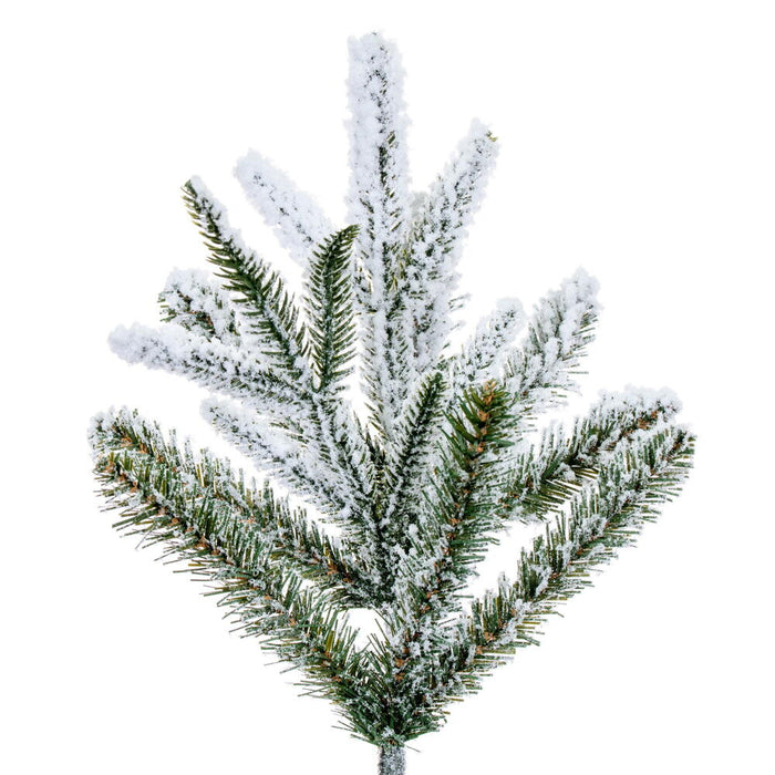 7'6"Hx30"W PE Frosted Tacoma Fraser Fir Artificial Christmas Tree, Unlit -White - G236675