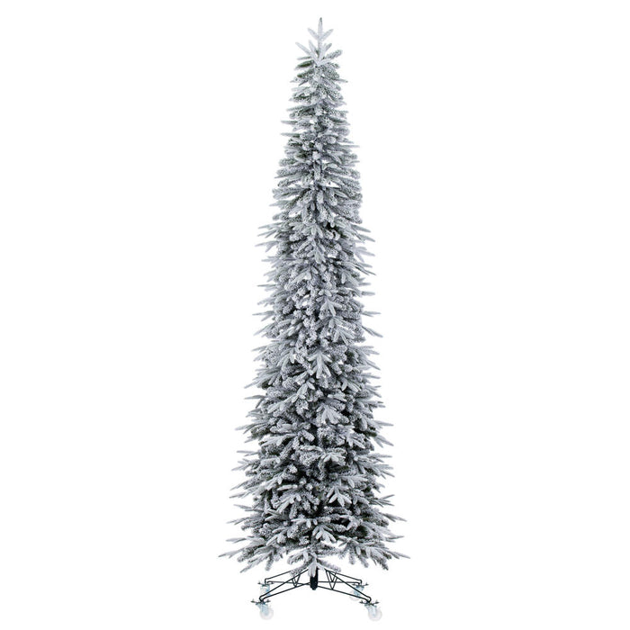9'Hx34"W PE Frosted Tacoma Fraser Fir Artificial Christmas Tree, Unlit -White - G236680