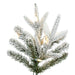 9'Hx34"W PE Frosted Tacoma Fraser Fir Artificial Christmas Tree, LED Pre-Lit -White - G236681LED