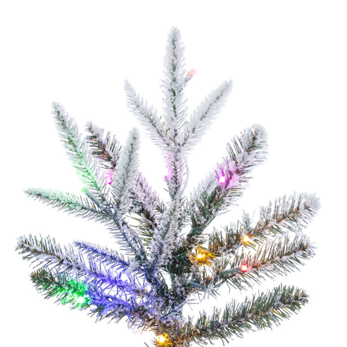 9'Hx34"W PE Frosted Tacoma Fraser Fir Artificial Christmas Tree, Micro LED Pre-Lit (Multi-Mode) -White - G236683LEDCC
