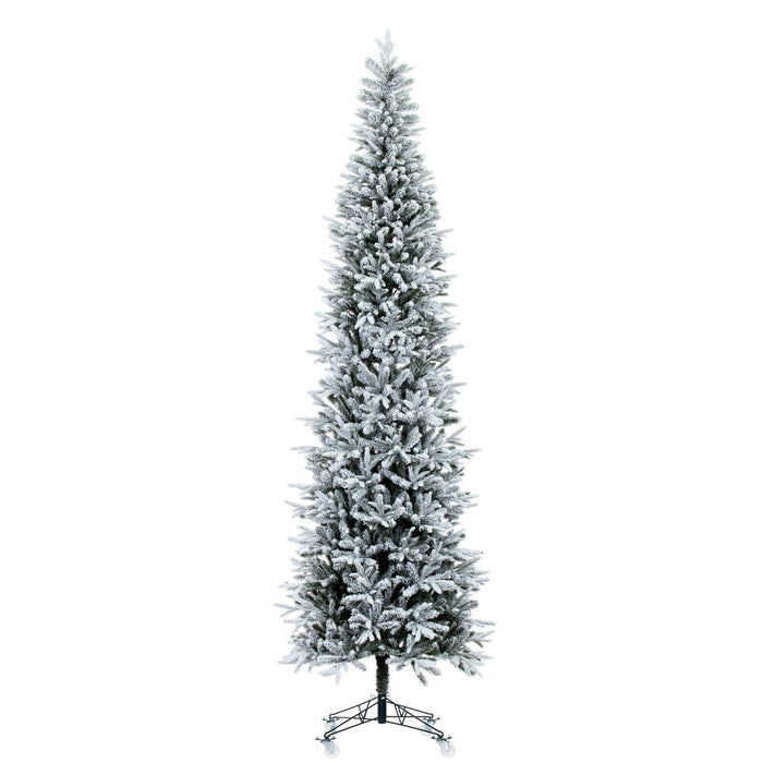 10'Hx37"W PE Frosted Tacoma Fraser Fir Artificial Christmas Tree, Unlit -White - G236685