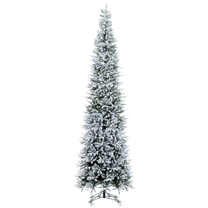 12'Hx44"W PE Frosted Tacoma Fraser Fir Artificial Christmas Tree, Unlit -White - G236690