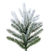 12'Hx44"W PE Frosted Tacoma Fraser Fir Artificial Christmas Tree, Unlit -White - G236690
