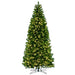6'6"Hx38"W Slim Deluxe Sequoia Pine Artificial Christmas Tree, LED Pre-Lit -Green - G237466LED