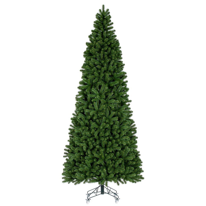 12'Hx60"W Slim Deluxe Sequoia Pine Artificial Christmas Tree, Unlit -Green - G237490