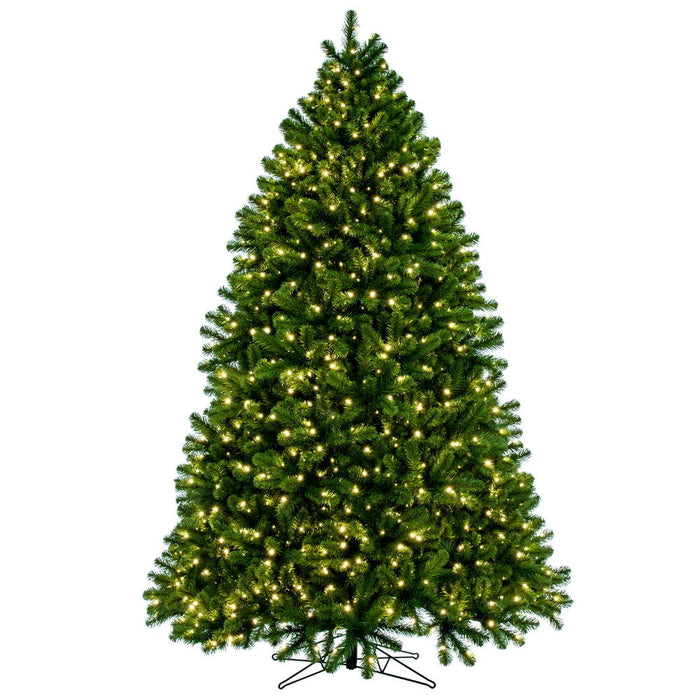 6'6"Hx55"W Deluxe Sequoia Pine Artificial Christmas Tree, LED Pre-Lit -Green - G237566LED