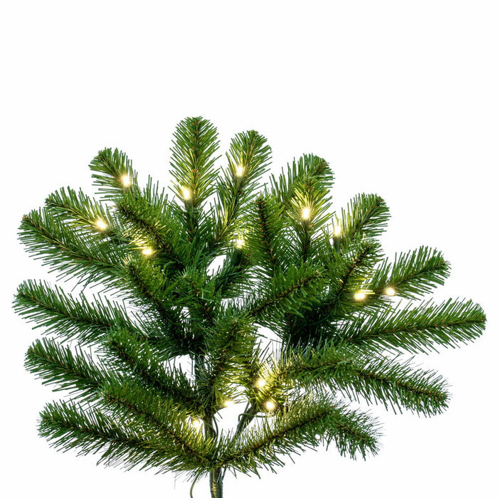 7'6"Hx61"W Deluxe Sequoia Pine Artificial Christmas Tree, LED Pre-Lit -Green - G237576LED