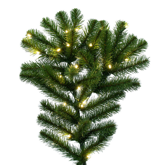 15'Hx92"W Deluxe Sequoia Pine Artificial Christmas Tree, LED Pre-Lit -Green - G237596LED