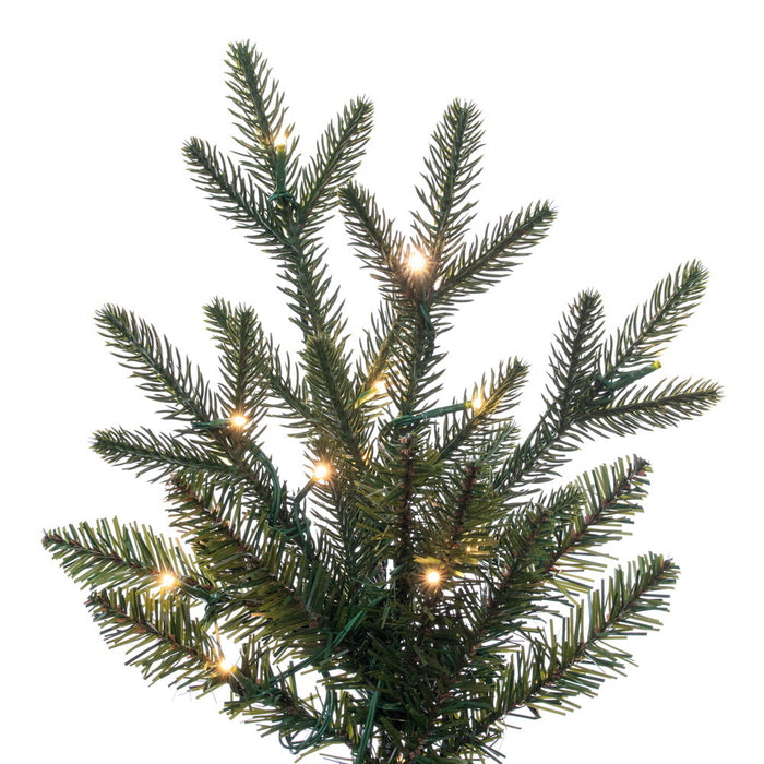6'6"Hx51"W PE Colorado Fir Artificial Christmas Tree, Micro LED Pre-Lit (Multi-Mode) -Green - G250268LEDCC