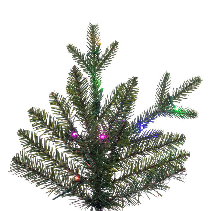 9'Hx59"W PE Colorado Fir Artificial Christmas Tree, Micro LED Pre-Lit (Multi-Mode) -Green - G250283LEDCC