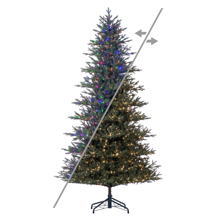 10'Hx67"W PE Colorado Fir Artificial Christmas Tree, Micro LED Pre-Lit (Multi-Mode) -Green - G250288LEDCC