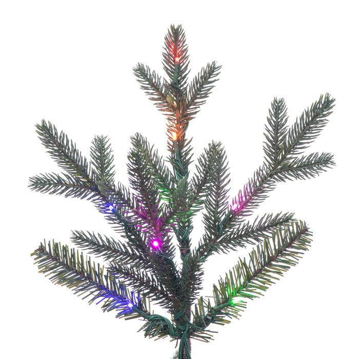 12'Hx73"W PE Colorado Fir Artificial Christmas Tree, Micro LED Pre-Lit (Multi-Mode) -Green - G250293LEDCC