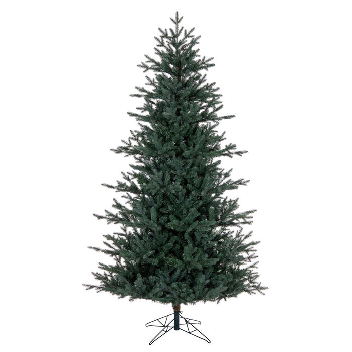 7'6"Hx55"W PE Colorado Blue Fir Artificial Christmas Tree, Unlit -Green - G250675