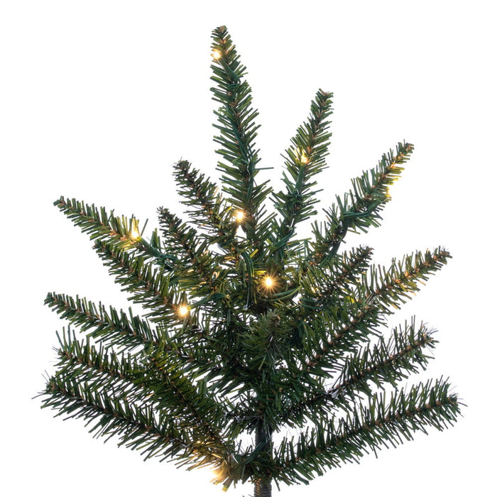 6'6"Hx37"W Noel Fir Artificial Christmas Tree, Micro LED Pre-Lit (Multi-Mode) -Green - G251468LEDCC
