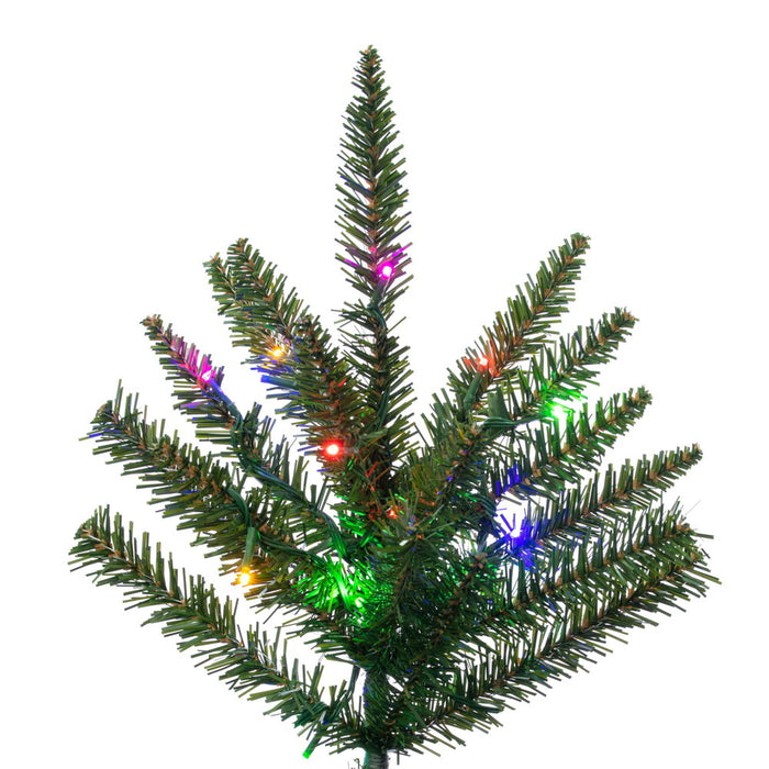 9'Hx49"W Noel Fir Artificial Christmas Tree, Micro LED Pre-Lit (Multi-Mode) -Green - G251483LEDCC
