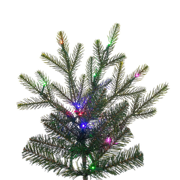 9'Hx63"W PE Orchard Fraser Fir Artificial Christmas Tree, Micro LED Pre-Lit (Multi-Mode) -Green - G252283LEDCC