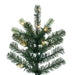 6'6"Hx47"W PE Vermont Spruce Artificial Christmas Tree, Micro LED Pre-Lit (Multi-Mode) -Green - G254268LEDCC