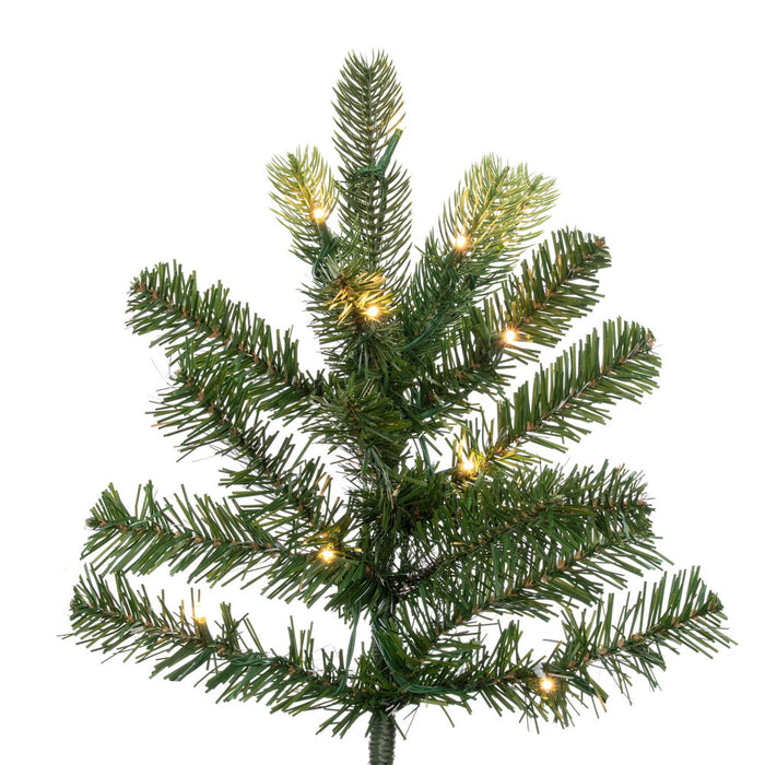 9'Hx57"W PE Vermont Spruce Artificial Christmas Tree, Micro LED Pre-Lit (Multi-Mode) -Green - G254283LEDCC