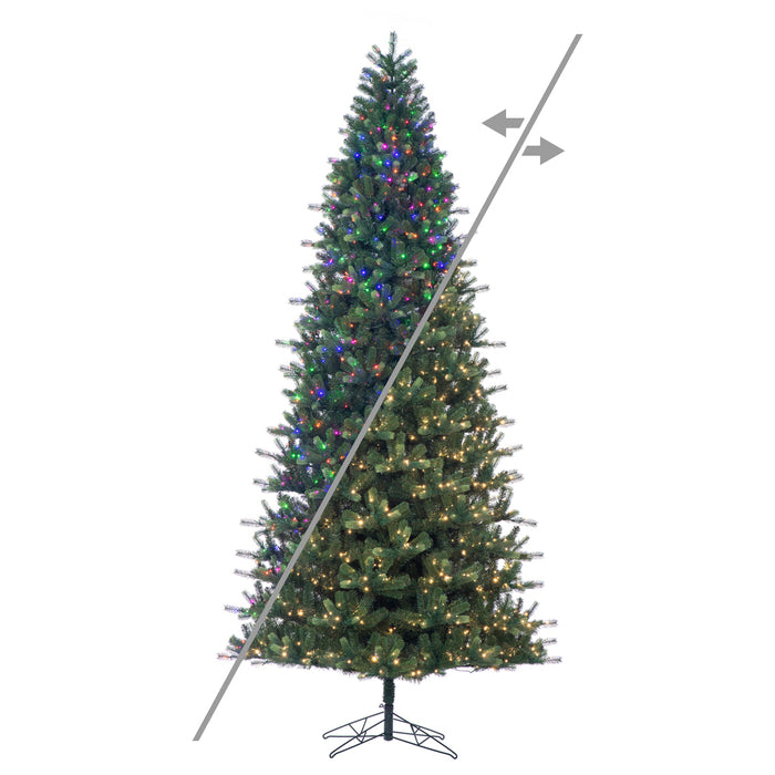 10'Hx59"W PE Vermont Spruce Artificial Christmas Tree, Micro LED Pre-Lit (Multi-Mode) -Green - G254288LEDCC