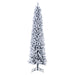 6'Hx19"W Pencil Flocked Crest Pine Artificial Christmas Tree, Unlit -White/Green - G256360